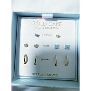 Baby or Little Girl Sterling Silver Earrings Set.